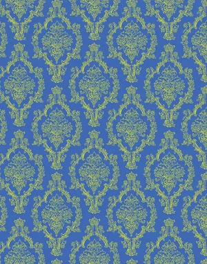 Enthralling Blue And Gold Vintage Style Wallpaper
