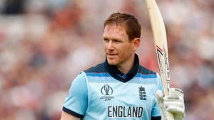 Eoin Morgan Holding Cricket Bat Wallpaper