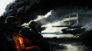 Epic Action In Battlefield 3 Wallpaper