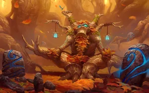 Epic Battle In Hearthstone Desktop Game Wallpaper