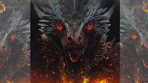 Epic Dragon Flying Above The Clouds Wallpaper