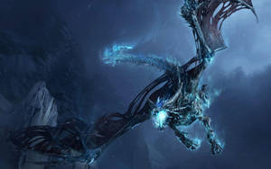 Epic Frozen Blue Dragon Wallpaper