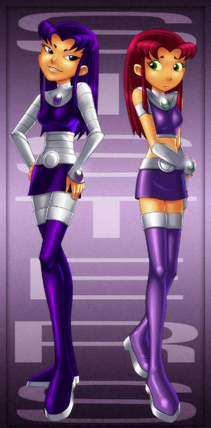 Epic Standoff - Blackfire Vs Starfire Wallpaper