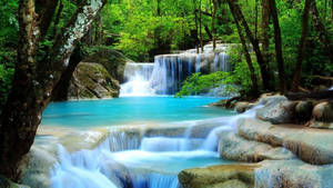 Erawan National Park Hd Waterfall Wallpaper