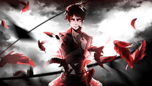 Eren Red Feathers Wallpaper