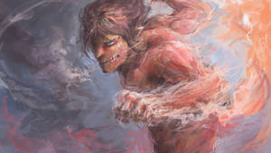 Eren Titan Punching Wallpaper