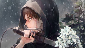 Eren White Flowers Wallpaper