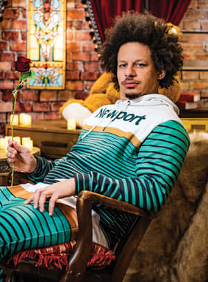 Eric Andre Holding Rose Wallpaper