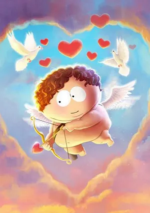 Eric Cartman Cupid Art Wallpaper