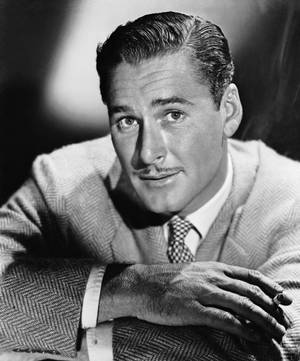 Errol Flynn Black And White In Suit Wallpaper