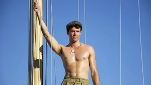 Errol Flynn Shirtless On A Ship Wallpaper