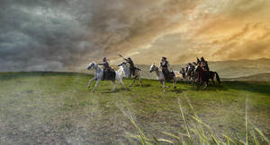 Ertugrul Gazi And Men On Battlefield Wallpaper