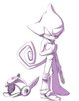 Espio The Chameleon Purple Art Wallpaper