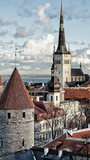 Estonia City Castle Wallpaper