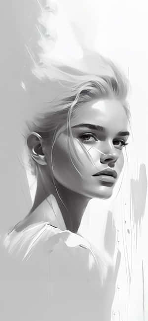 Ethereal Beauty Sketch Wallpaper