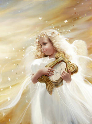 Ethereal Christmas Angel Wallpaper