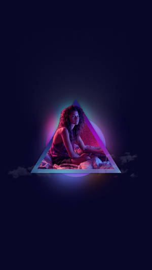 Euphoria Neon Triangle Wallpaper