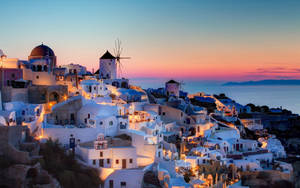 Europe Captivating Island Of Santorini Wallpaper