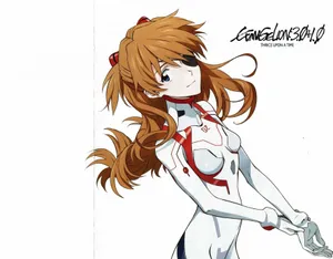 Evangelion 30 10 With Asuka In White Wallpaper