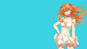 Evangelion 4k Asuka White Dress Wallpaper