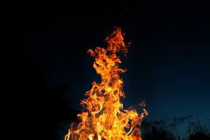 Evening 4k Fire Wallpaper