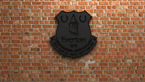 Everton F.c On Brick Wall Wallpaper