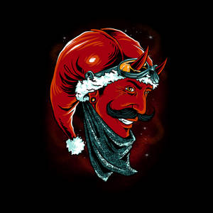 Evil Devil Santa's Hat Wallpaper