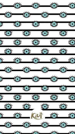 Evil Eye Stripe Pattern Iphone Wallpaper