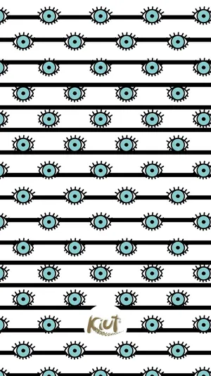 Evil Eye Stripes Pattern Wallpaper