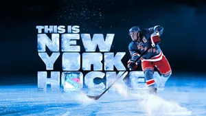 Exciting Ice Hockey Action With The New York Rangers Wallpaper