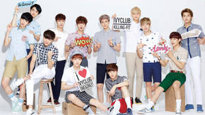 Exo Group Posing For Ivy Club. Wallpaper