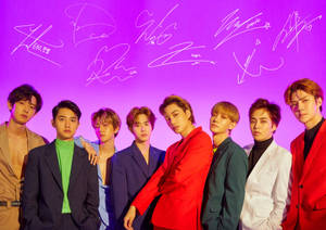 Exo Signature Poster Wallpaper