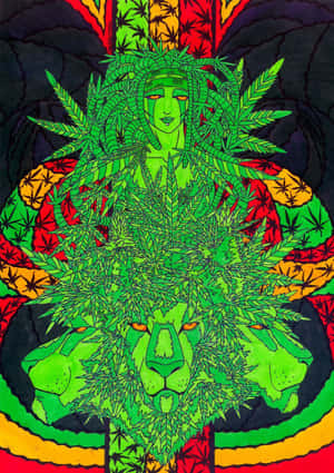 Experience A New Found Level Of Psychedelic Relaxation With This Weed Wallpaper