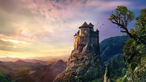 Experience Breathtaking Views At The Castle Wallpaper