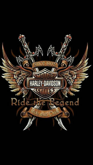 Experience Freedom With Harley Davidson Logo Wallpaper