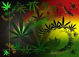 Experience The Abstract Beauty Of Psychedelic Weed Wallpaper