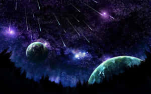 Experience The Beauty Of A Starlit Night Sky Wallpaper