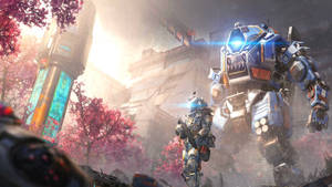 Experience The Chaos And Excitement Of Titanfall 2 With Angel City Wallpaper