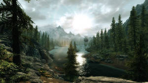 Experience The Magic Of Skyrim Wallpaper