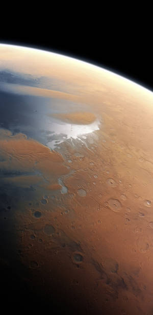 Experience The Power Of Mars On The Iphone Wallpaper