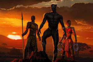 Experience The Power With Black Panther Wallpaper