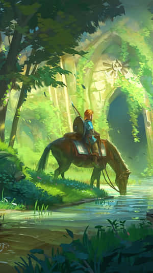 Experience Your Own Adventure With The Legend Of Zelda Iphone! Wallpaper