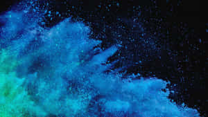 Exploding Powder Green And Blue Pc Wallpaper