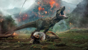Explore A Magical Blue Jurassic World Wallpaper