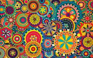 Explore The Beauty Of Colorful Psychedelic Mandalas Wallpaper
