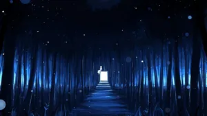 Explore The Beauty Of The Anime Forest Wallpaper