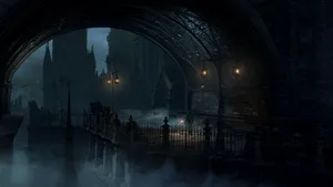 Explore The Darkness Of Central Yharnam In Bloodborne Wallpaper