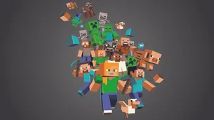 Explore The Enchanted World Of Minecraft Mobs And Items Wallpaper