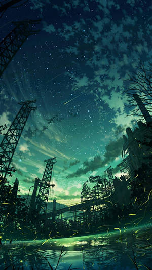 Explore The Enchanting Green Anime Aesthetic Wallpaper