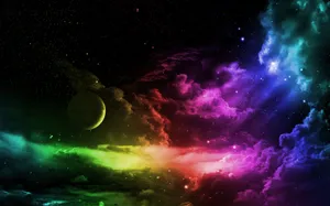 Explore The Endless Expanse Of The Mesmerizing Kawaii Galaxy Wallpaper